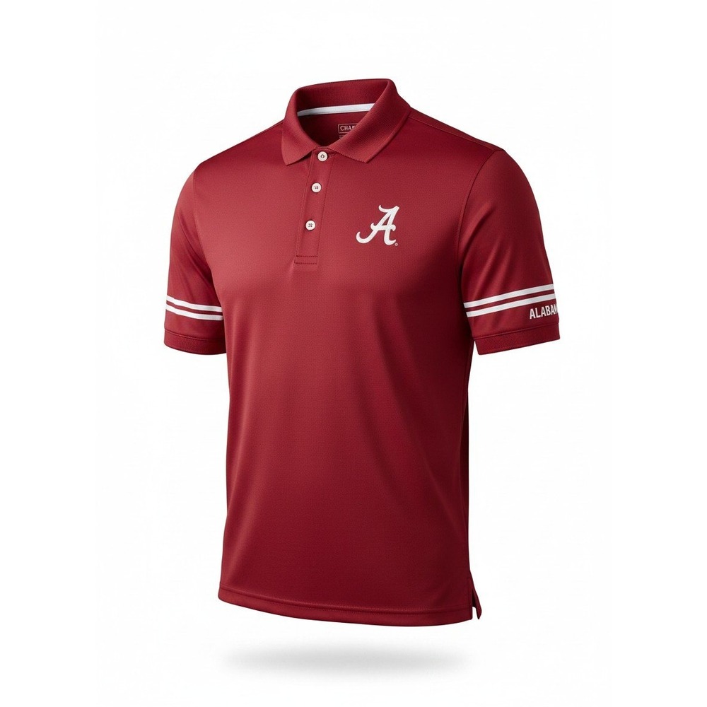 Colosseum Alabama Crimson Tide Mens Medium Polo Shirt Crimson Red NCAA Fan Gear